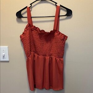 Women's Ruffled Smocked Top - mauve